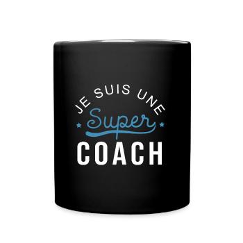Super coach cadeau Femme coach - Mug uni - noir - Devant