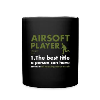 Sport Player Definition Airsoft - Full Colour Mug - black - Front