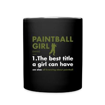 Sport Girl Définition Paintball - Mug uni - noir - Devant