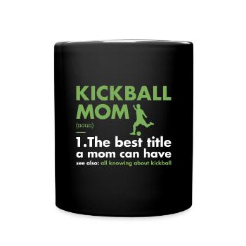 Sport Maman Définition Kickball - Mug uni - noir - Devant