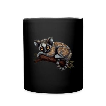 Lémurien à queue annelée Madagascar lémuriens animal - Mug uni - noir - Devant