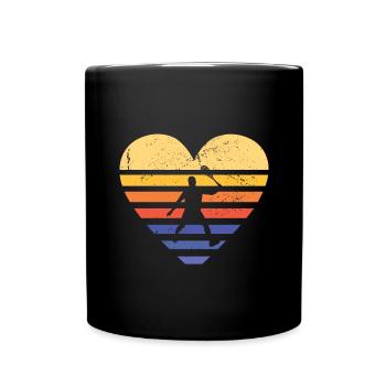 Sport Retro Sunset Heart Squash - Mug uni - noir - Devant