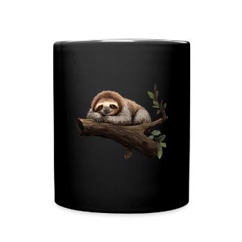 Sloth Sloth Animal Sloth Baby Wilderness - Full Colour Mug - black - Front