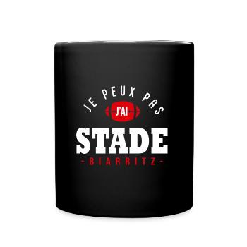 J peux pas j ai Stade humour club rugby Biarritz - Mug uni - noir - Devant