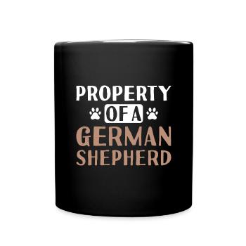 Property Of A German Shepherd - Full Colour Mug - black - Front