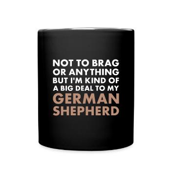 Je suis un gros problème pour mon berger allemand - Mug uni - noir - Devant