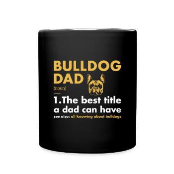 Définition de papa bouledogue - Mug uni - noir - Devant
