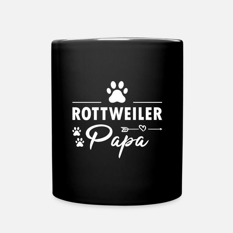 Rottweiler Papa - Tasse einfarbig - Schwarz