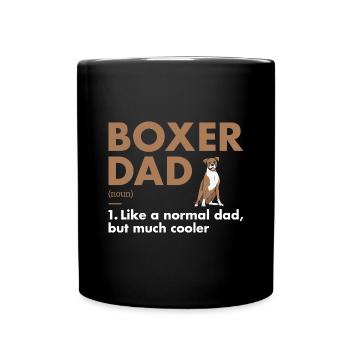 Boxer Dad Definition - Tasse einfarbig - Schwarz - Vorne