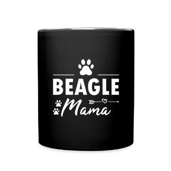 Maman Beagle - Mug uni - noir - Devant