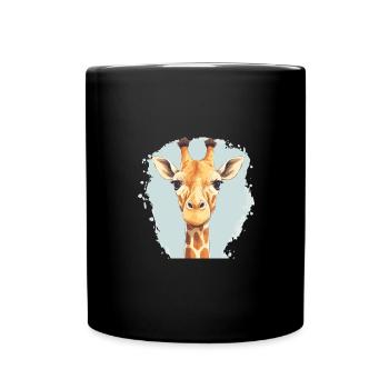 Giraffe Giraffe Head Safari - Full Colour Mug - black - Front