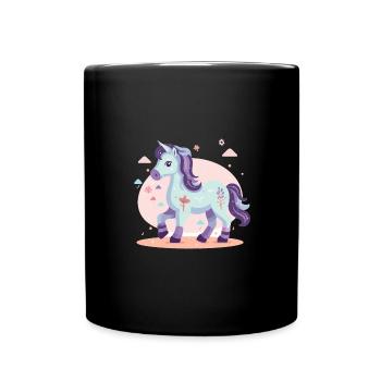 Pferd - Tasse einfarbig - Schwarz - Vorne