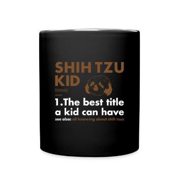 Shih Tzu Kid Définition - Mug uni - noir - Devant