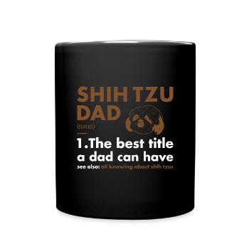 Shih Tzu Dad Definition - Tasse einfarbig - Schwarz - Vorne