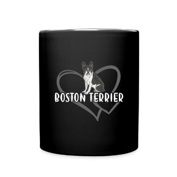 Boston Terrier Heart - Full Colour Mug - black - Front