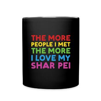 Les gens que j’ai rencontrés J’adore Shar Pei - Mug uni - noir - Devant
