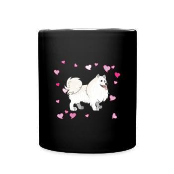 Niedliches Spitz Design für Tierliebhaber& Hunde - Tasse einfarbig - Schwarz - Vorne