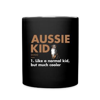 Dog Aussie Kid Definition - Full Colour Mug - black - Front