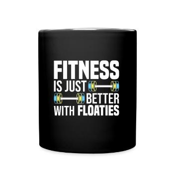 Wassergymnastik - Tasse einfarbig - Schwarz - Vorne