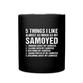 J’aime autant que mon Samoyède - Mug uni - noir - Devant