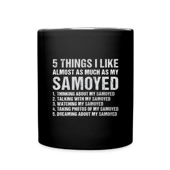 J’aime autant que mon Samoyède - Mug uni - noir - Devant