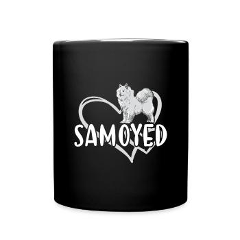 Samoyed Heart - Tasse einfarbig - Schwarz - Vorne