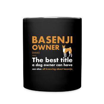Définition du propriétaire de chien Basenji - Mug uni - noir - Devant