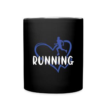 Sport Heart Running - Full Colour Mug - black - Front