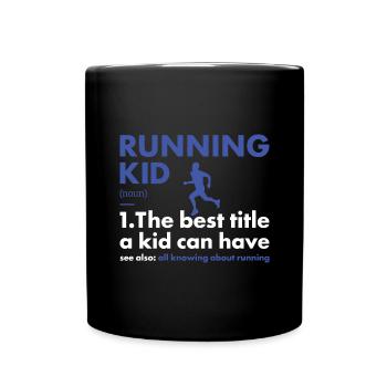 Sport Kid Running - Full Colour Mug - black - Front