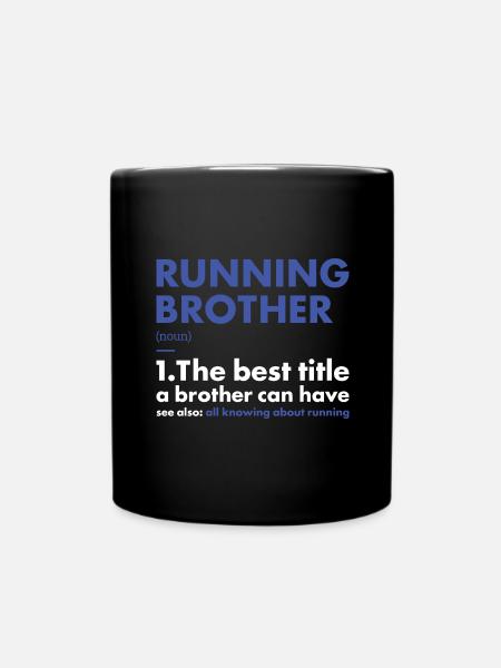 Sport Brother Running - Tasse einfarbig - Schwarz