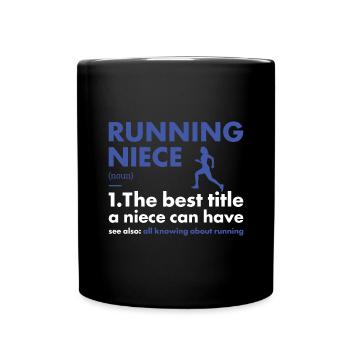 Sport Niece Running - Full Colour Mug - black - Front