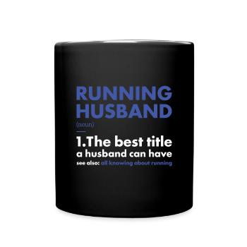Sport Husband Running - Full Colour Mug - black - Front