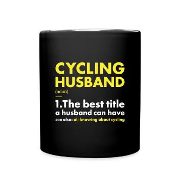 Sport Husband Cycling - Tasse einfarbig - Schwarz - Vorne
