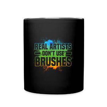 Acrylgießen - Tasse einfarbig - Schwarz - Vorne
