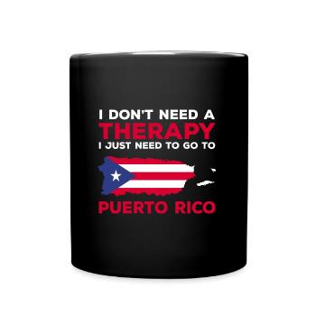 Puerto Rico Flagge | Puerto Ricaner Geschenkideen - Tasse einfarbig - Schwarz - Vorne