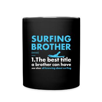 Sport Brother Surfing - Full Colour Mug - black - Front