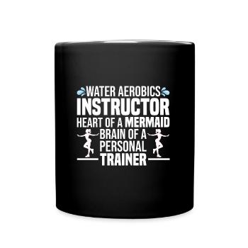 Water Aerobics - Tasse einfarbig - Schwarz - Vorne