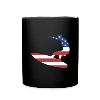 Sport Us Flag Surf - Mug uni - noir - Devant