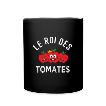 jardinier jardin cadeau homme roi des tomates - Mug uni - noir - Devant