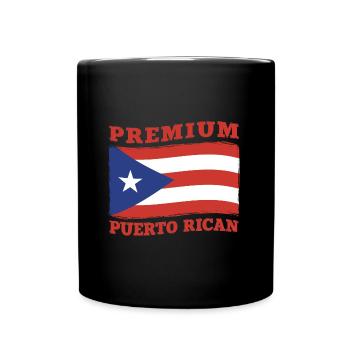 Puerto Rico Flagge | Puerto Ricaner Geschenkideen - Tasse einfarbig - Schwarz - Vorne
