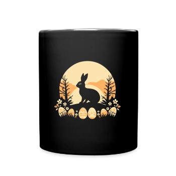 Osterhase - Tasse einfarbig - Schwarz - Vorne