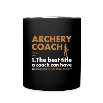 Entraîneur sportif Tir à l’arc - Mug uni - noir - Devant