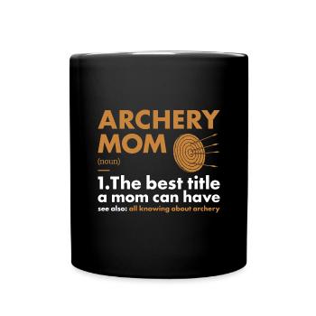 Sport Mom Archery - Tasse einfarbig - Schwarz - Vorne