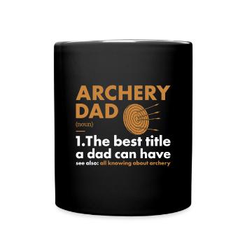 Sports Dad Archery - Full Colour Mug - black - Front