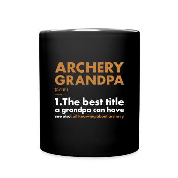 Sport Grandpa Archery - Full Colour Mug - black - Front