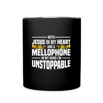 Mellophon Spieler | Musik Marschmusik Geschenkidee - Tasse einfarbig - Schwarz - Vorne
