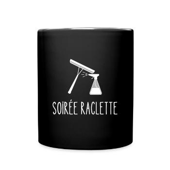 soirée raclette - Mug uni - noir - Devant