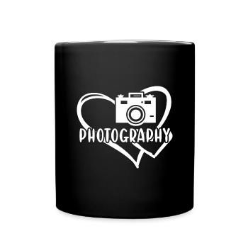 Photographe Photographie de coeur - Mug uni - noir - Devant