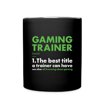 Gamer Trainer Définition Gaming - Mug uni - noir - Devant