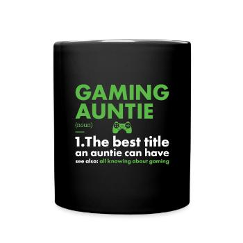 Gamer Auntie Définition Jeux - Mug uni - noir - Devant